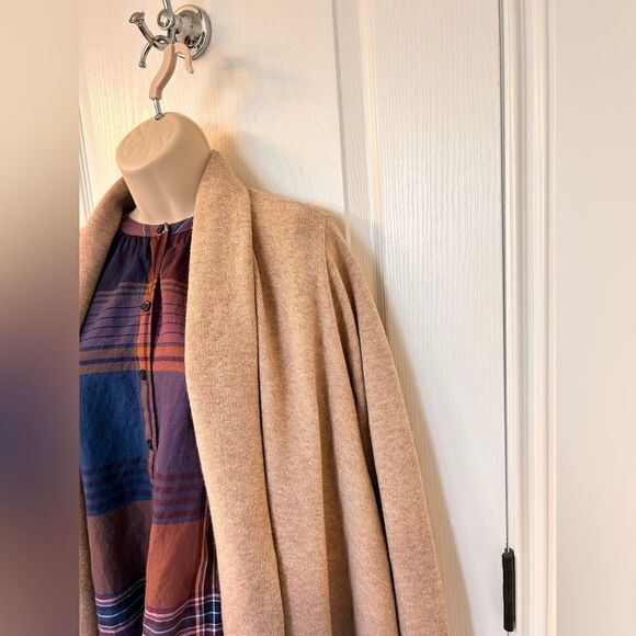 ZARA KNIT Unique Cozy Tan & Grey Cardigan Sweater! 🔥 - Picture 3 of 3